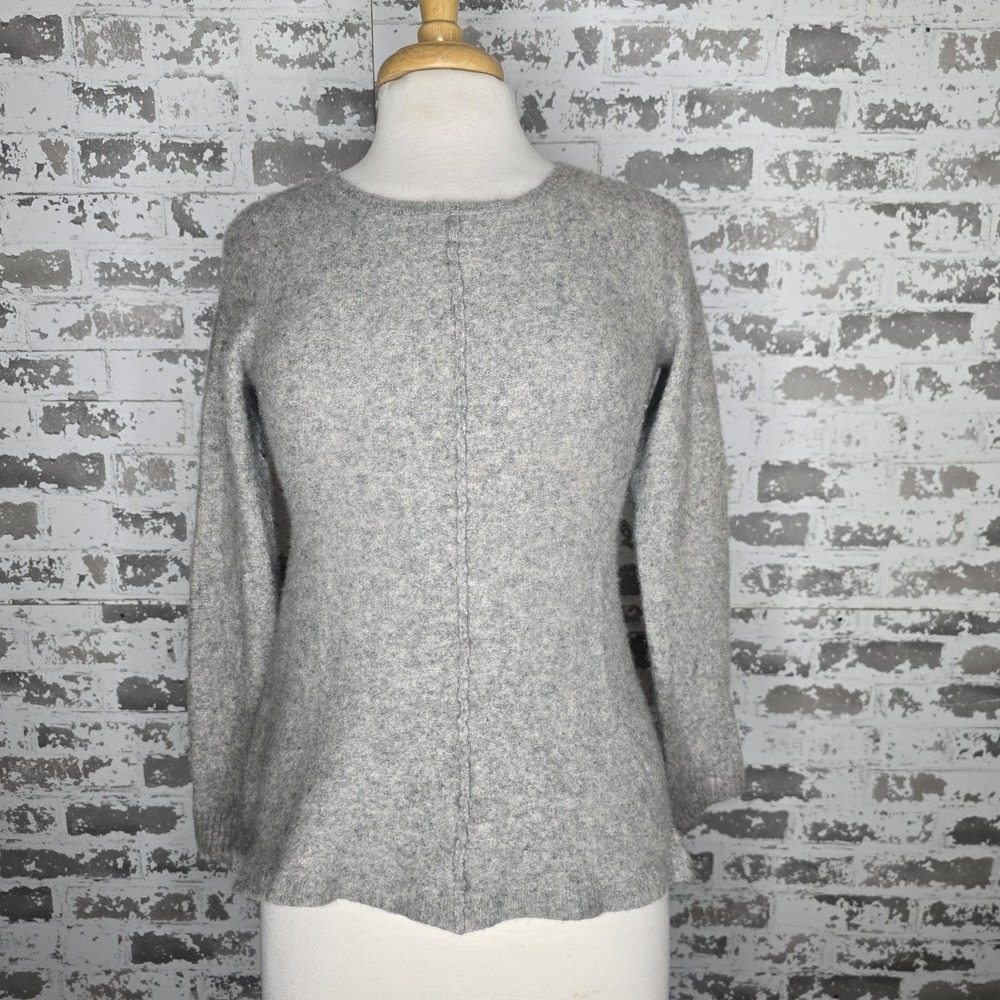 Chelsea & Theodore Cashmere Sweater Womens XL Gray Zipper Pullover Long Sleeve
